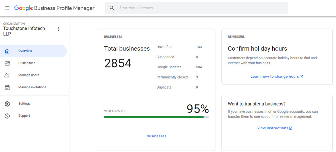 Manage Multiple Google Business Profiles