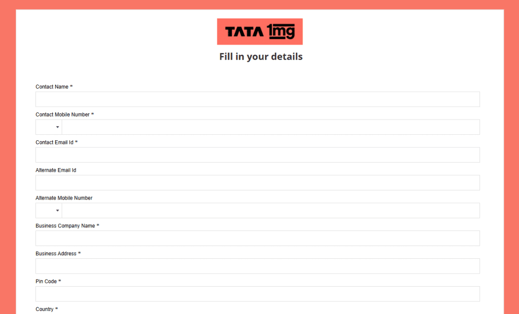 Tata Cliq Seller Submit your application form